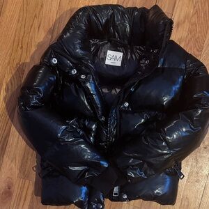 SAM Glossy Black Down Jacket